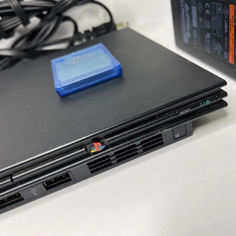 Sony playstation 2 PS2 Slim SCPH-75001 Complete Console Bundle OEM 2 Controllers